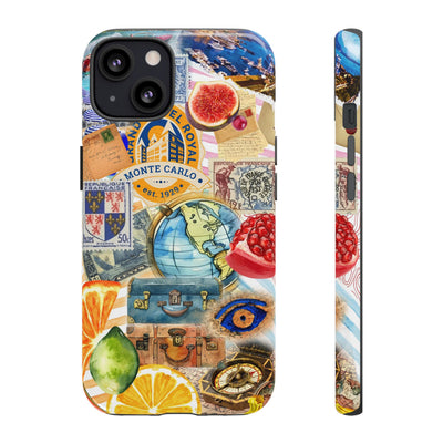 Cute European Summer Collage Phone Case, for IPhone 16 Case | Iphone 15, Iphone 14, IPhone 13 Case, 11 8 7, Samsung Galaxy S24, S23, S22, S21 Extra Protective