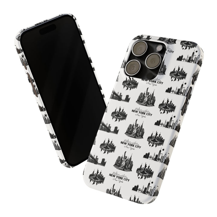 Slim New York Skyline Collage Coquette Gift for Her Cute Phone Cases for Iphone 16 Pro Max | iPhone 15 Case | iPhone 15 Pro Max Case, Iphone 14, Iphone 14 Pro Max, Iphone 13 12 11 8 7 - Studio40ParkLane