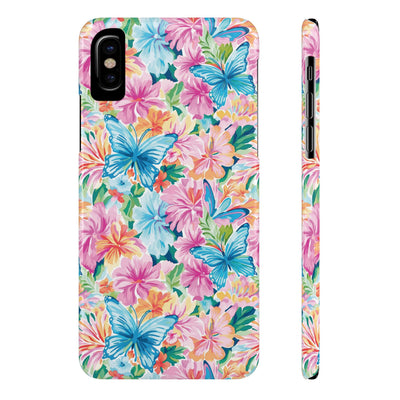 Slim Butterflies Flowers Gift for Her Cute Phone Cases for Iphone 16 Pro Max | iPhone 15 Case | iPhone 15 Pro Max Case, Iphone 14, 13, 12, 11, 10, 8, 7