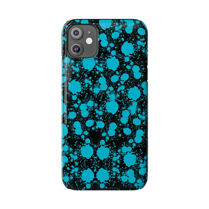 Slim Cute Phone Cases for Iphone - | iPhone 15 Case | iPhone 15 Pro Max Case, Iphone 14 Case, Iphone 14 Pro Max, Iphone 13, Blue Paint Blots Splash - Studio40ParkLane