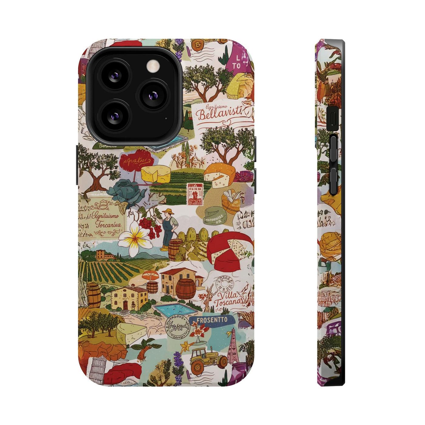 Italy Tuscany Coquette Collage Tough Magsafe Cute Phone Cases for Iphone | iPhone 17 Pro Max Case, Iphone 16, Iphone 15 14 13 12 11 10 9 - Studio40ParkLane