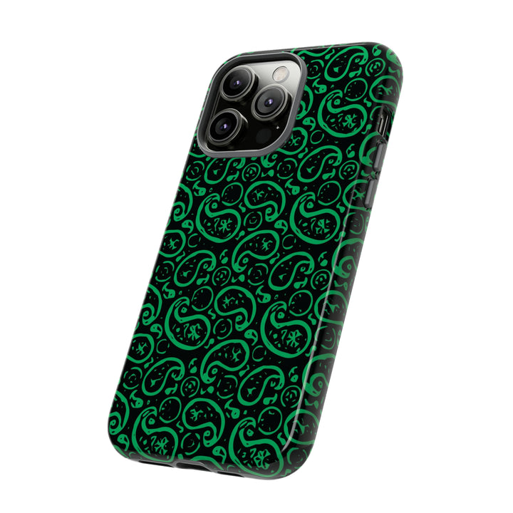 Cute IPhone Case | iPhone 15 Case | iPhone 15 Pro Max Case, Iphone 14 Case, Iphone 14 Pro Max Case IPhone Case for Art Lovers, Paisley Green - Studio40ParkLane