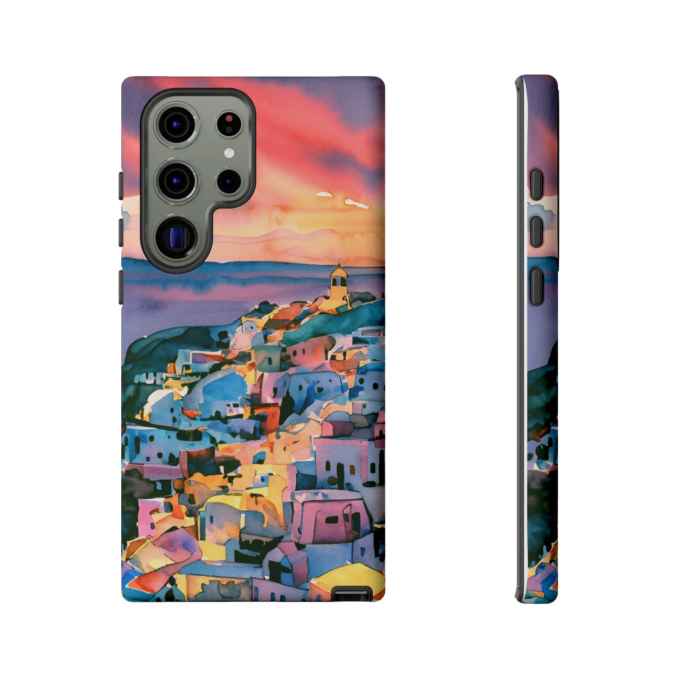 Impact Resistant, Greek Sunset, Cute Phone Cases for Samsung S24, S23, S22, S21, IPhone 15 pro Iphone 14 pro Iphone 13 IPhone 12 Iphone 11