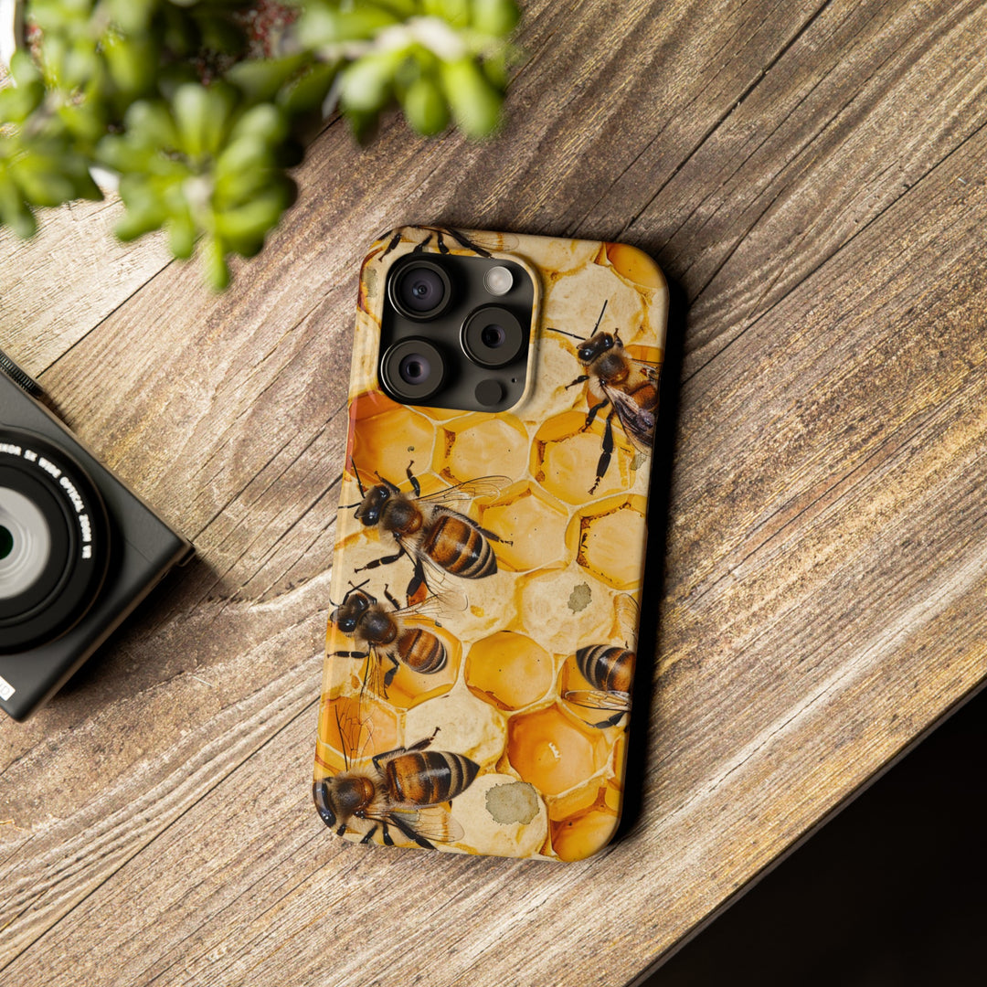 Slim Cute Phone Cases for Iphone - | iPhone 15 Case | iPhone 15 Pro Max Case, Iphone 14 Case, Iphone 14 Pro Max, Iphone 13, Summer Honey Bees - Studio40ParkLane