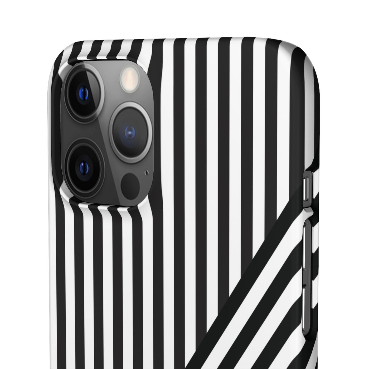 Aesthetic Black White Stripes Cute Phone Case Sleek Snap - For iPhone 17 Pro Max iPhone 16 Pro iPhone 15 Iphone 14 Plus 13 Pro 12 11 10 Gift - Studio40ParkLane