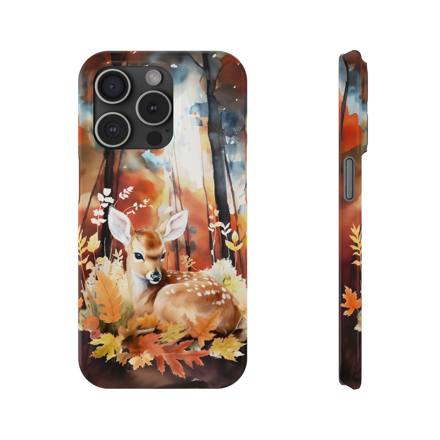 Slim Fall Autumn Forest Deer Gift for Her Cute Phone Cases for Iphone 16 | iPhone 15 Case | iPhone 15 Pro Max Case, Iphone 14, Iphone 14 Pro Max, Iphone 13, Slim