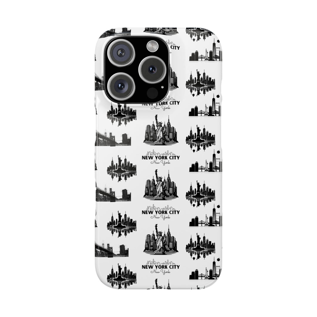 Slim New York Skyline Collage Coquette Gift for Her Cute Phone Cases for Iphone 16 Pro Max | iPhone 15 Case | iPhone 15 Pro Max Case, Iphone 14, Iphone 14 Pro Max, Iphone 13 12 11 8 7 - Studio40ParkLane