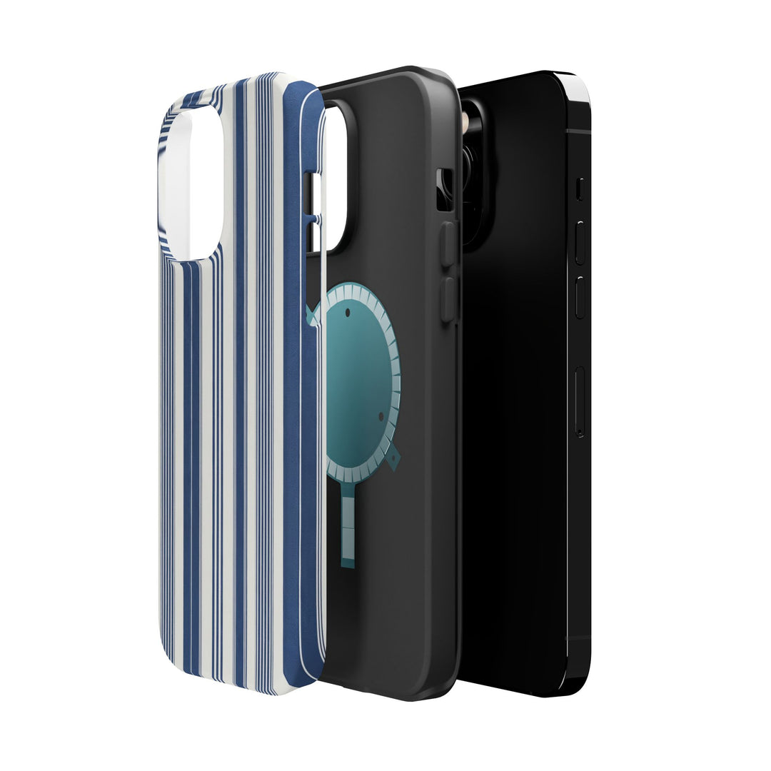 MagSafe Cute Phone Case, Coastal Striped Phone Case for iPhone 17 16 15 14 13 12 Pro Max, Samsung S26 S25 S24 Ultra case - Studio40ParkLane