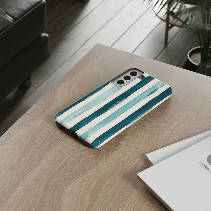 Tough Cute Green Stripes Phone Case, for IPhone 17 Pro Max | Iphone 17 Air, Iphone 16, IPhone 15, 14 13 12, Samsung Galaxy S26, S25, S24, S23