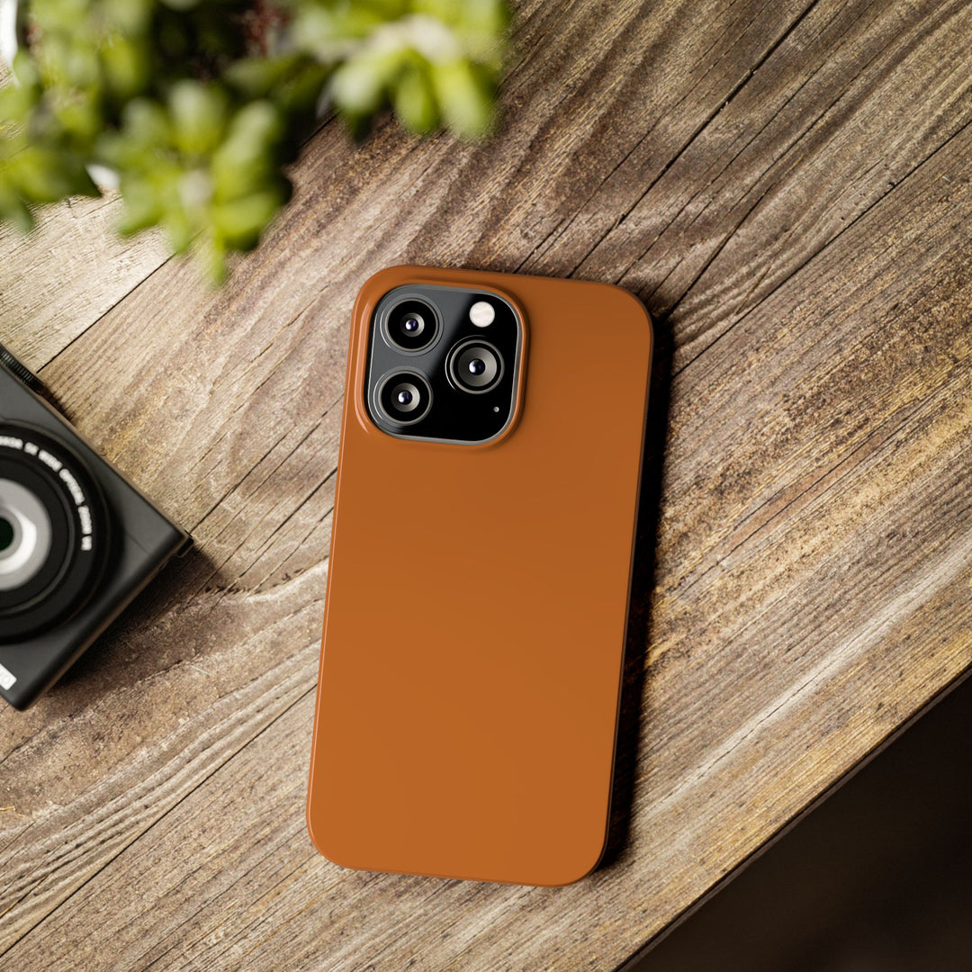Slim Red Rust Brown Gift for Her Aesthetic Cute Phone Case for Iphone 16 - | iPhone 15 Pro Max Case | iPhone 14 Case 13 12 11 10 9 8 7 - Studio40ParkLane