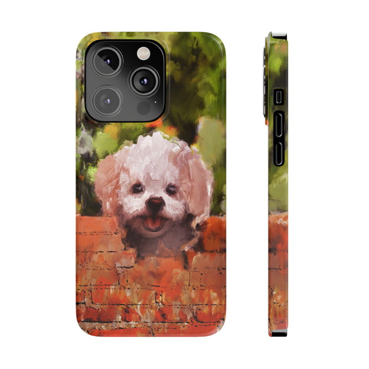 Slim Cute Phone Cases for Iphone - | iPhone 15 Case | iPhone 15 Pro Max Case, Iphone 14 Case, Iphone 14 Pro Max, Iphone 13, Bichon Frise Dog - Studio40ParkLane