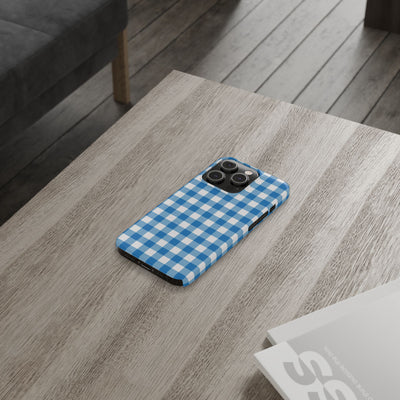 Slim Blue Gingham Gift for Her Cute Phone Cases for Iphone 16 Pro Max | iPhone 15 Case | iPhone 15 Pro Max Case, Iphone 14, 13, 12, 11, 10, 8, 7