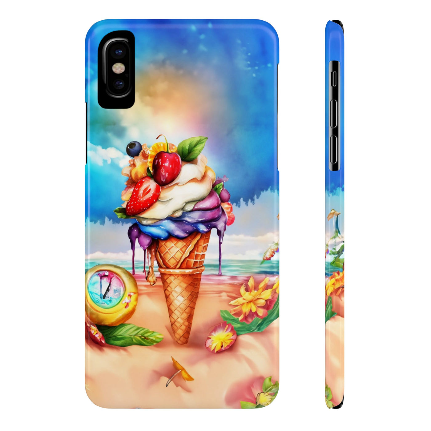 Slim Summer Ice Cream Cone Slim Cute Phone Cases for Iphone  | iPhone 15 Case | iPhone 15 Pro Max Case, Iphone 14, Iphone 14 Pro Max, Iphone 13