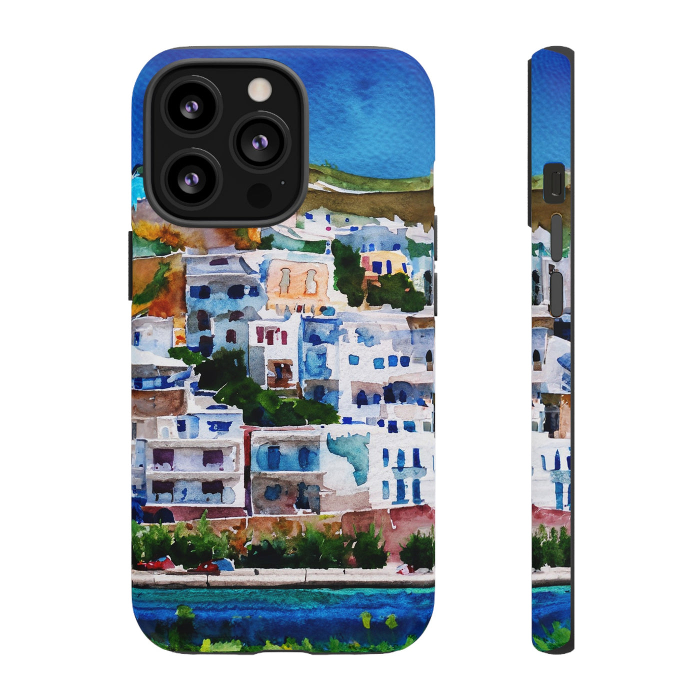 Impact Resistant, Greece House, Cute Phone Cases for Samsung S24, S23, S22, S21, IPhone 15 pro Iphone 14 pro Iphone 13 IPhone 12 Iphone 11