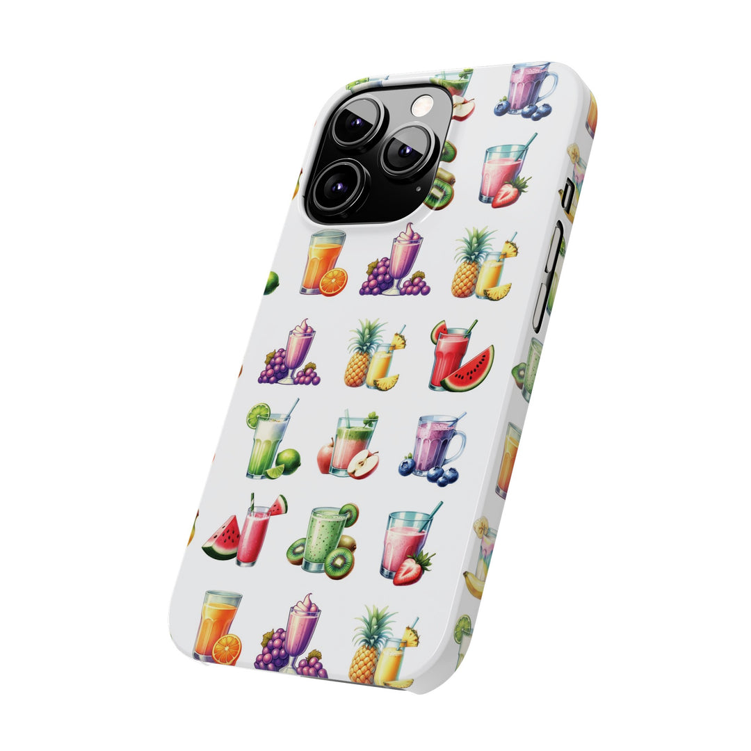 Slim Cute Phone Cases for Iphone - | iPhone 15 Case | iPhone 15 Pro Max Case, Iphone 14 Case, Iphone 14 Pro Max, Iphone 13, Tropical Summer Fruit Cocktail - Studio40ParkLane