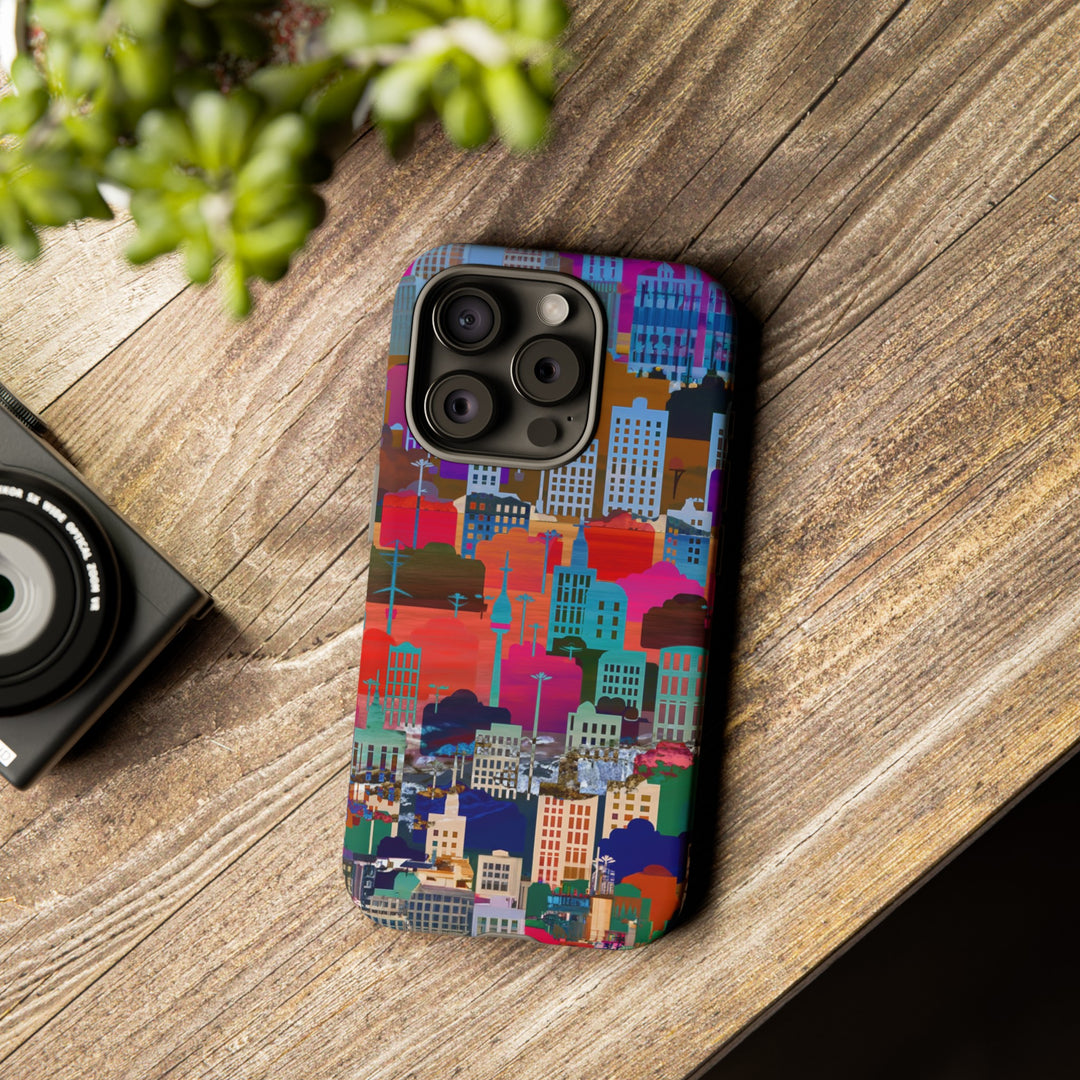 Cute Samsung Case | Cool Iphone Case | Summer City Skyline, Samsung S24, S23, S22, S21, IPhone 15 Case | Iphone 14 Case, Iphone 13 Case - Studio40ParkLane