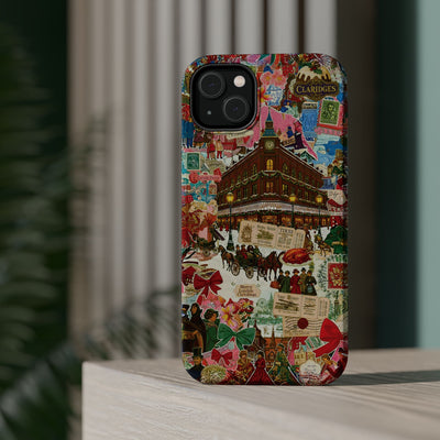 Aesthetic Tough Magsafe London Coquette Collage Phone Case - For iPhone 17 Pro Max iPhone 16 Pro iPhone 15 Iphone 14 Plus 13 Pro 12 11 10 - Studio40ParkLane