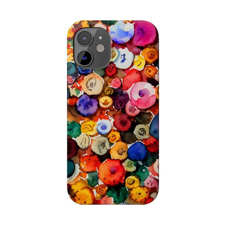 Slim Cute Phone Cases for Iphone | iPhone 15 Case | iPhone 15 Pro Max Case, Iphone 14, Iphone 14 Pro Max, Iphone 13, Colorful Buttons Abstract - Studio40ParkLane