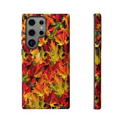 Fall Leaves Impact Resistant, Cute Phone Cases for Samsung S24, S23, S22, S21, IPhone 15 pro Iphone 14 pro Iphone 13 IPhone 12 Iphone 11