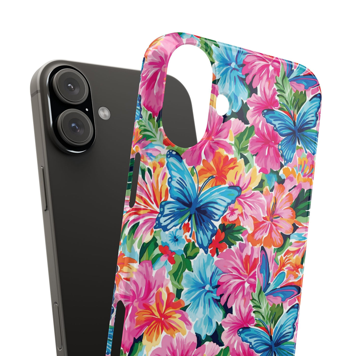 Slim Butterflies Flowers Gift for Her Cute Phone Cases for Iphone 16 Pro Max | iPhone 15 Case | iPhone 15 Pro Max Case, Iphone 14, 13, 12, 11, 10, 8, 7 - Studio40ParkLane