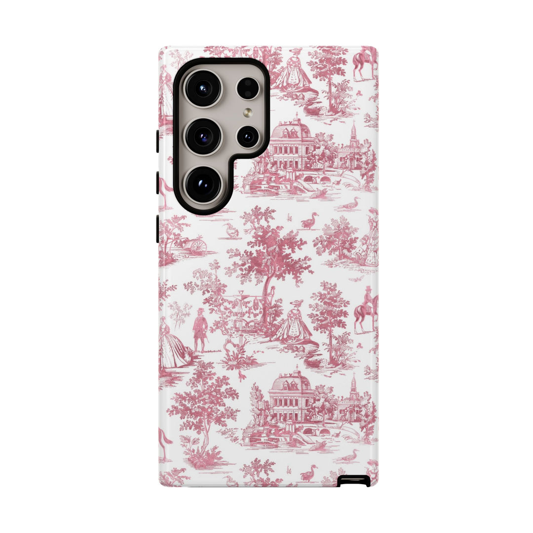 Premium Tough French Toile Gift for Her Cute Phone Cases for Samsung S25, S24, S23, S22, S21 Iphone, 16, 15, 14, 13, 12 Plus Max Pro Ultra - Studio40ParkLane