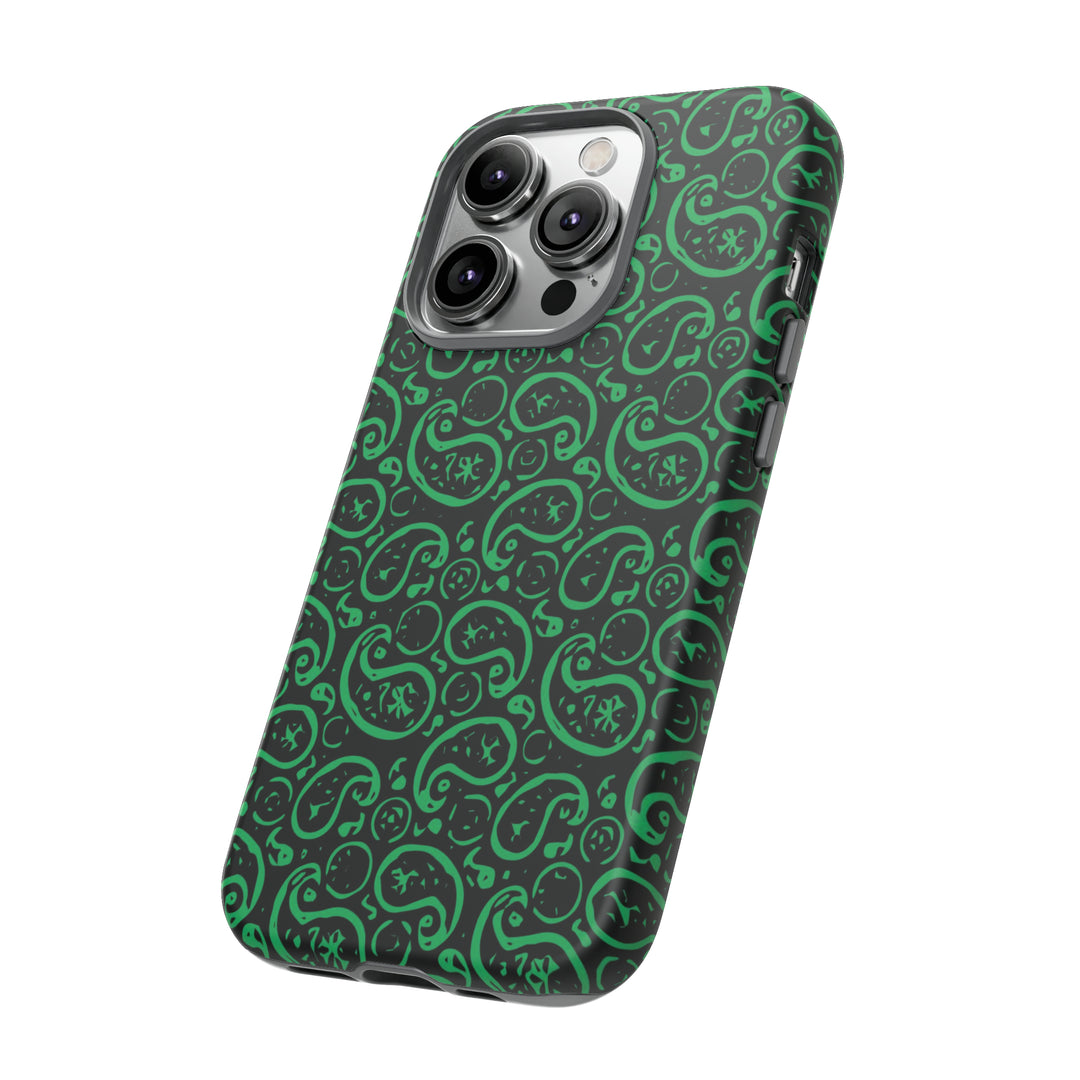 Cute IPhone Case | iPhone 15 Case | iPhone 15 Pro Max Case, Iphone 14 Case, Iphone 14 Pro Max Case IPhone Case for Art Lovers, Paisley Green - Studio40ParkLane