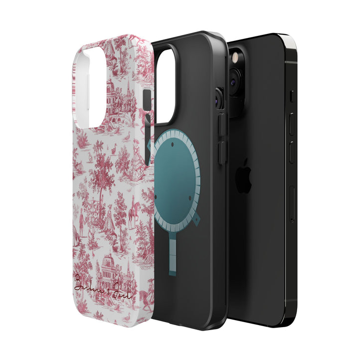 Magsafe French Toile Personalized Initial Custom Gift Cute Phone Cases for Iphone 16 Pro Max | iPhone 15, Pro Max Case, Iphone 14, 13, 12, 11, 10 - Studio40ParkLane