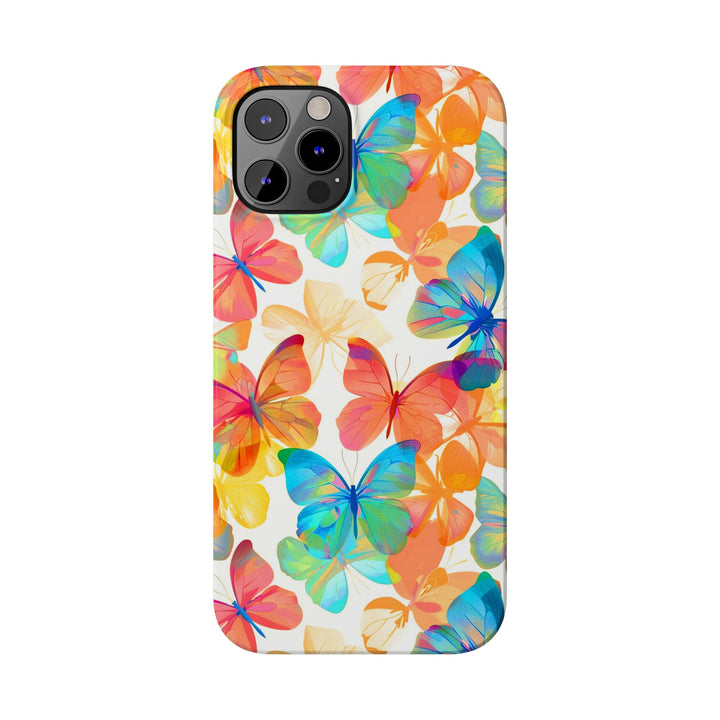 Slim Cute Phone Cases for Iphone - | iPhone 15 Case | iPhone 15 Pro Max Case, Iphone 14 Case, Iphone 14 Pro Max, Iphone 13, Summer Bright Butterflies - Studio40ParkLane