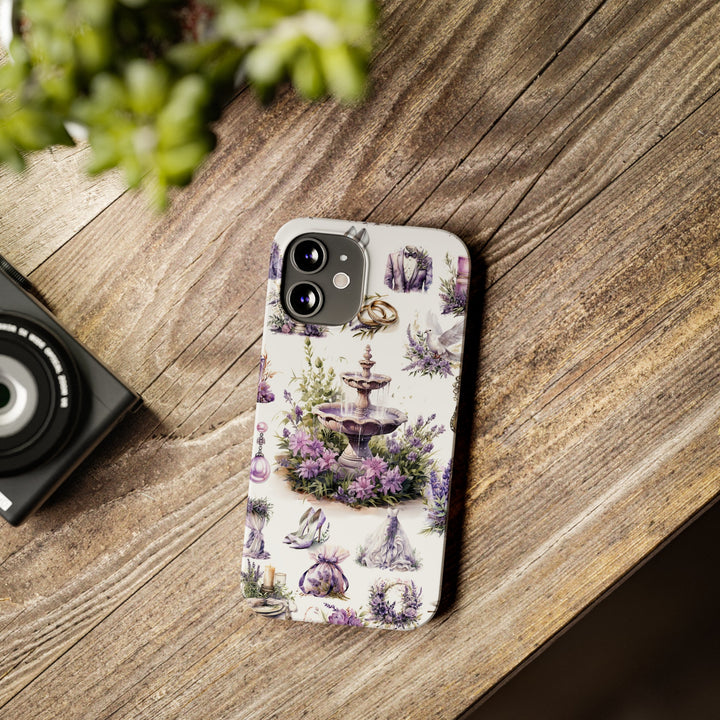 Slim Cute Phone Cases for Iphone | iPhone 15 Case | iPhone 15 Pro Max Case, Iphone 14, Iphone 14 Pro Max, Iphone 13, Lavender Wedding Theme - Studio40ParkLane