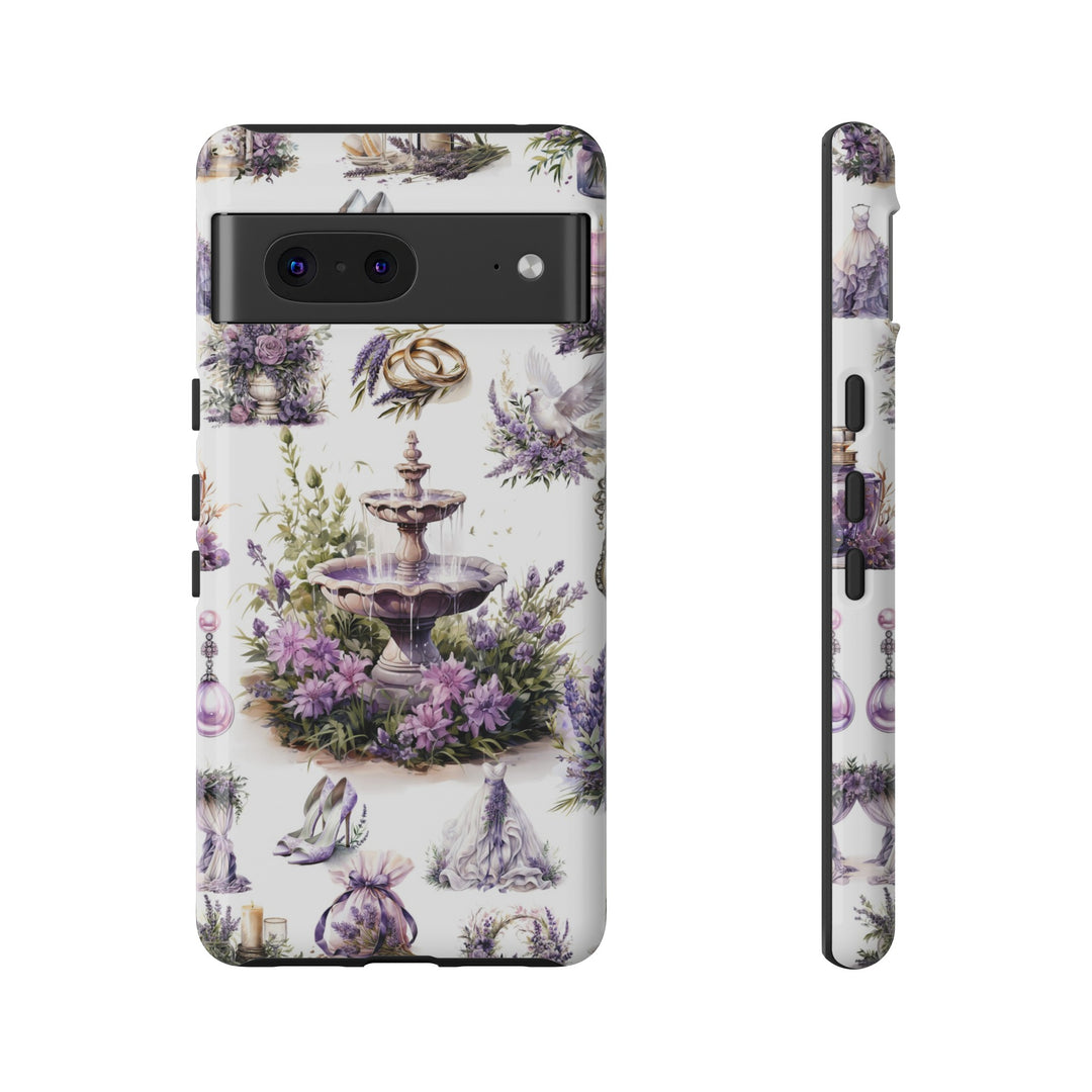 Impact Resistant, Lavender Wedding, Cute Phone Cases for Samsung S24, S23, S22, S21, IPhone 15 pro Iphone 14 pro Iphone 13 IPhone 12 Iphone 11 - Studio40ParkLane