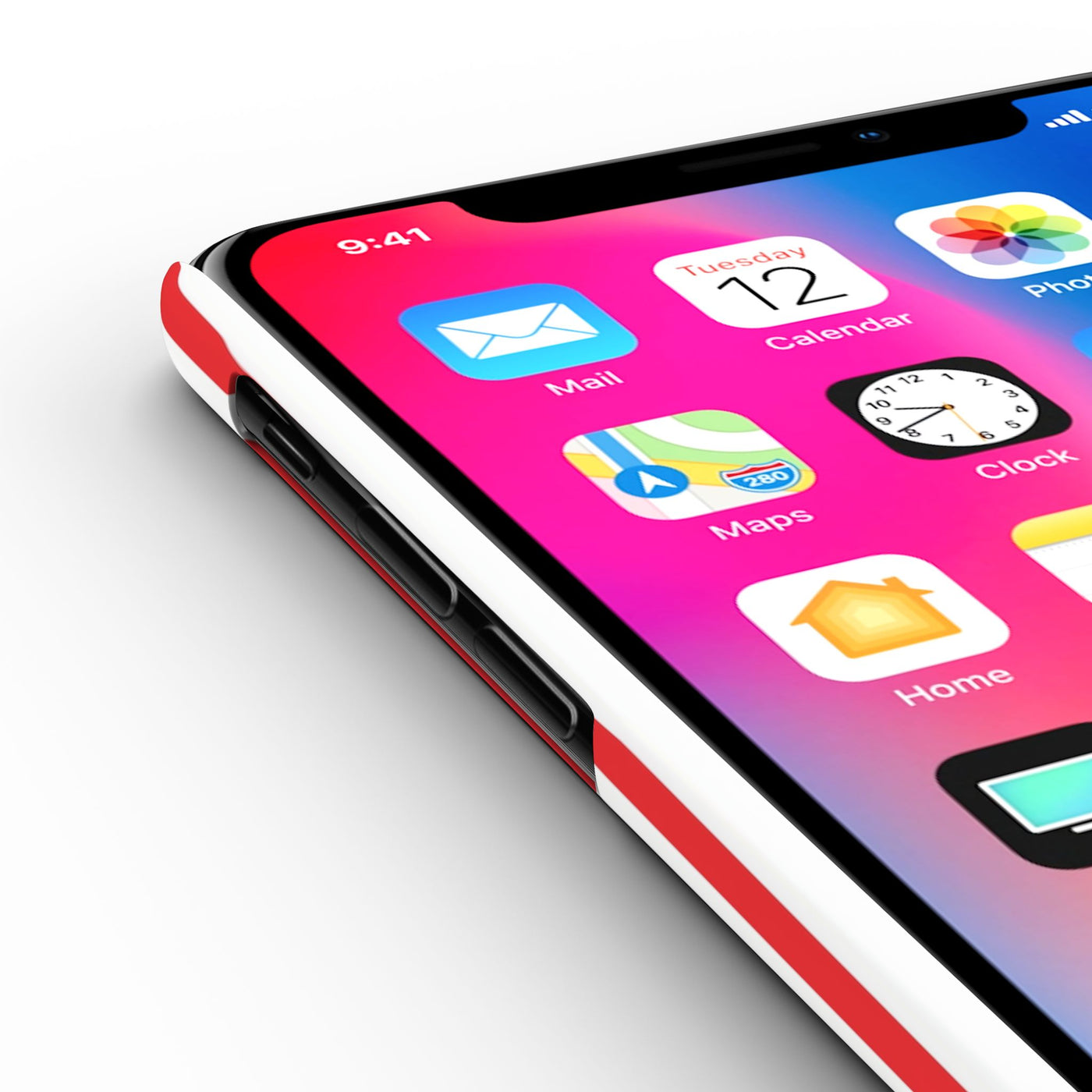 Slim Full Red Striped Cute Phone Case for Iphone 16 - | iPhone 15 Pro Max Case | iPhone 14 Case Iphone 13 12 11 10 9 8 7 XS X Gift for Her - Studio40ParkLane