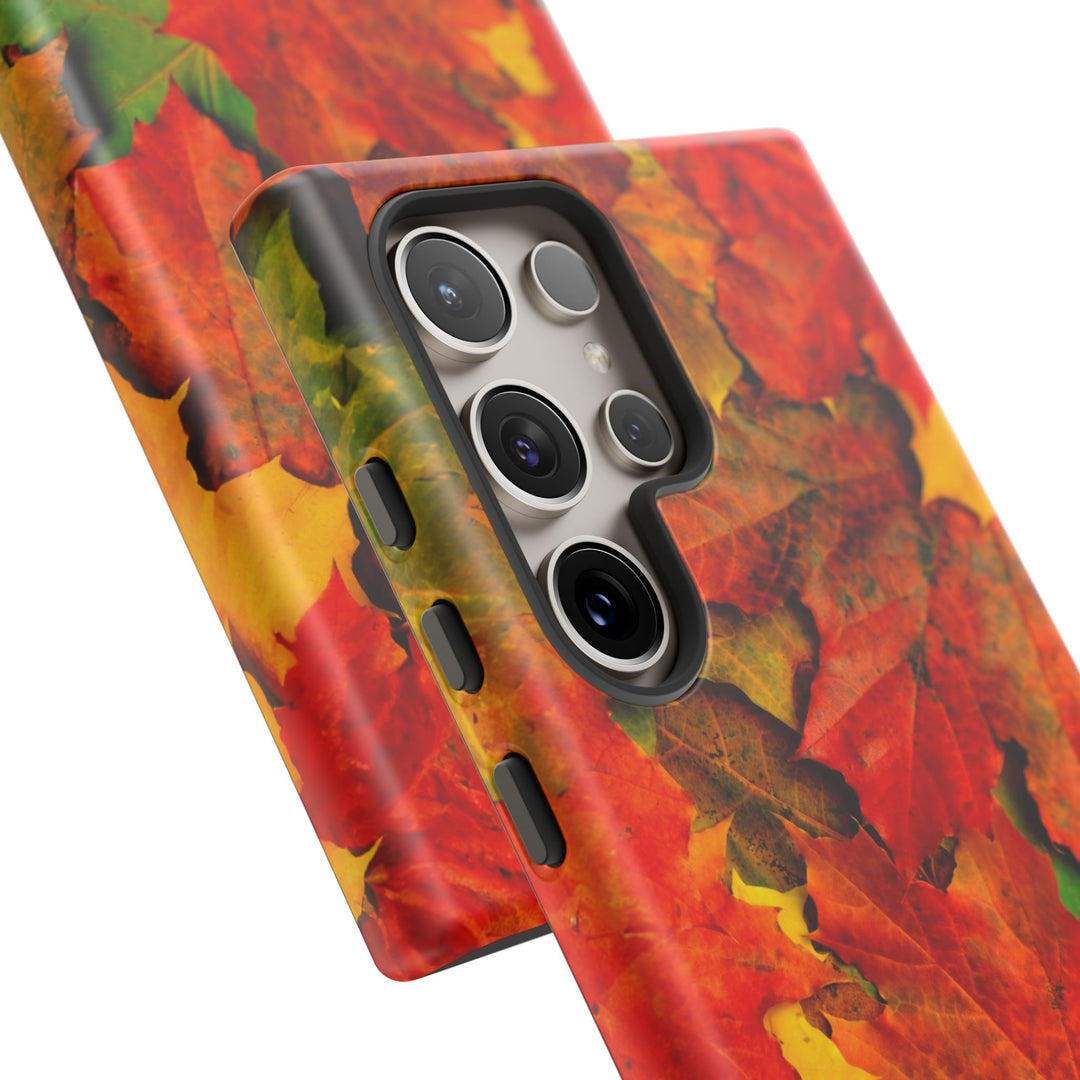 Fall Leaves Impact Resistant, Cute Phone Cases for Samsung S24, S23, S22, S21, IPhone 15 pro Iphone 14 pro Iphone 13 IPhone 12 Iphone 11 - Studio40ParkLane