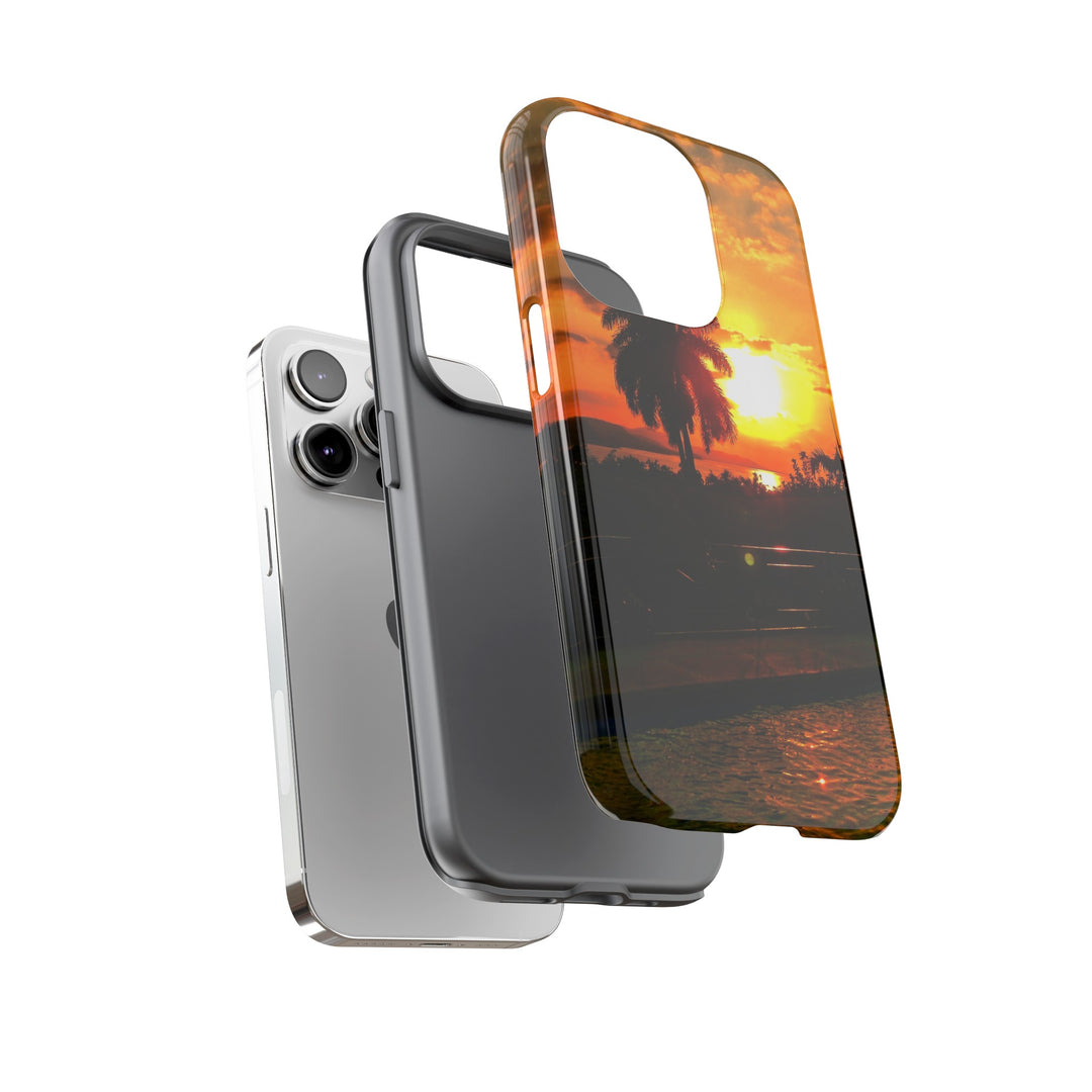 Cute Samsung Case | Cool Iphone Case | Summer Jamaica Pool Sunset, Samsung S24, S23, S22, S21, IPhone 15 Case | Iphone 14 Case, Iphone 13 Case - Studio40ParkLane
