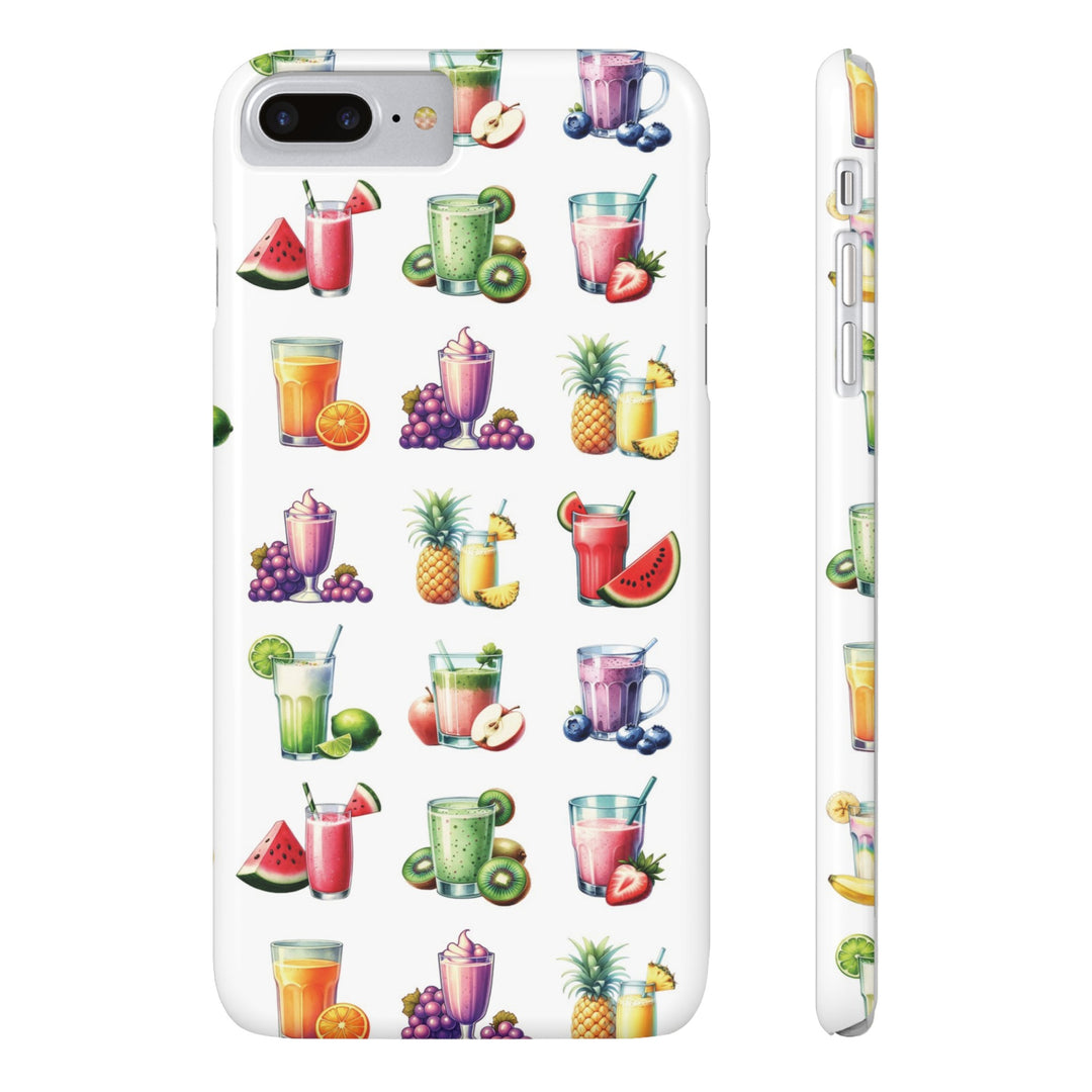 Slim Cute Phone Cases for Iphone - | iPhone 15 Case | iPhone 15 Pro Max Case, Iphone 14 Case, Iphone 14 Pro Max, Iphone 13, Tropical Summer Fruit Cocktail - Studio40ParkLane