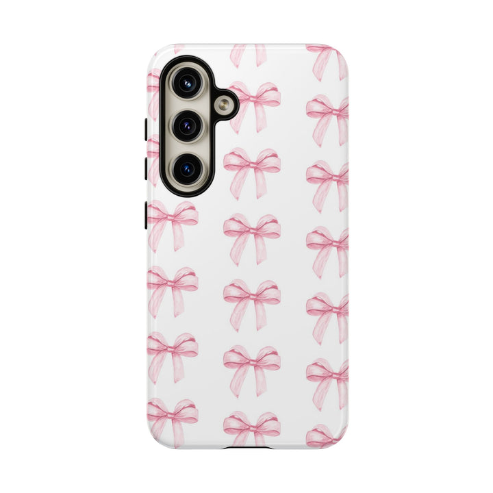 Pink Bows Cute Phone Case, for IPhone 16 Pro Max | Iphone 15, Iphone 14, IPhone 13 Case, 11 8 7, Samsung Galaxy S24, S23, S22, S21, 2 Layer Protection - Studio40ParkLane