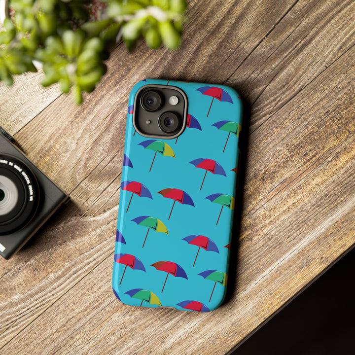 Cute IPhone Case | Colorful Beach Parasols Blue, iPhone 15 Case | iPhone 15 Pro Case, Iphone 14 Case, Iphone 14 Pro Max Case, Protective Iphone Case - Studio40ParkLane