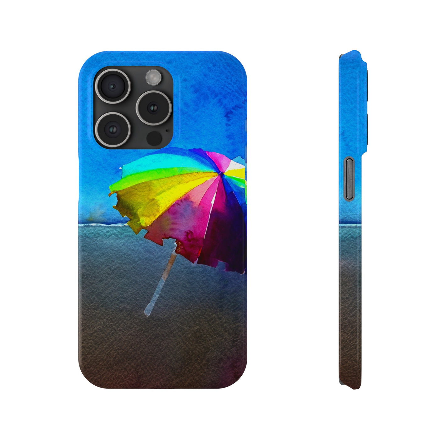 Slim Cute Phone Cases for Iphone - | iPhone 15 Case | iPhone 15 Pro Max Case, Iphone 14 Case, Iphone 14 Pro Max, Iphone 13, Summer Beach Umbrella