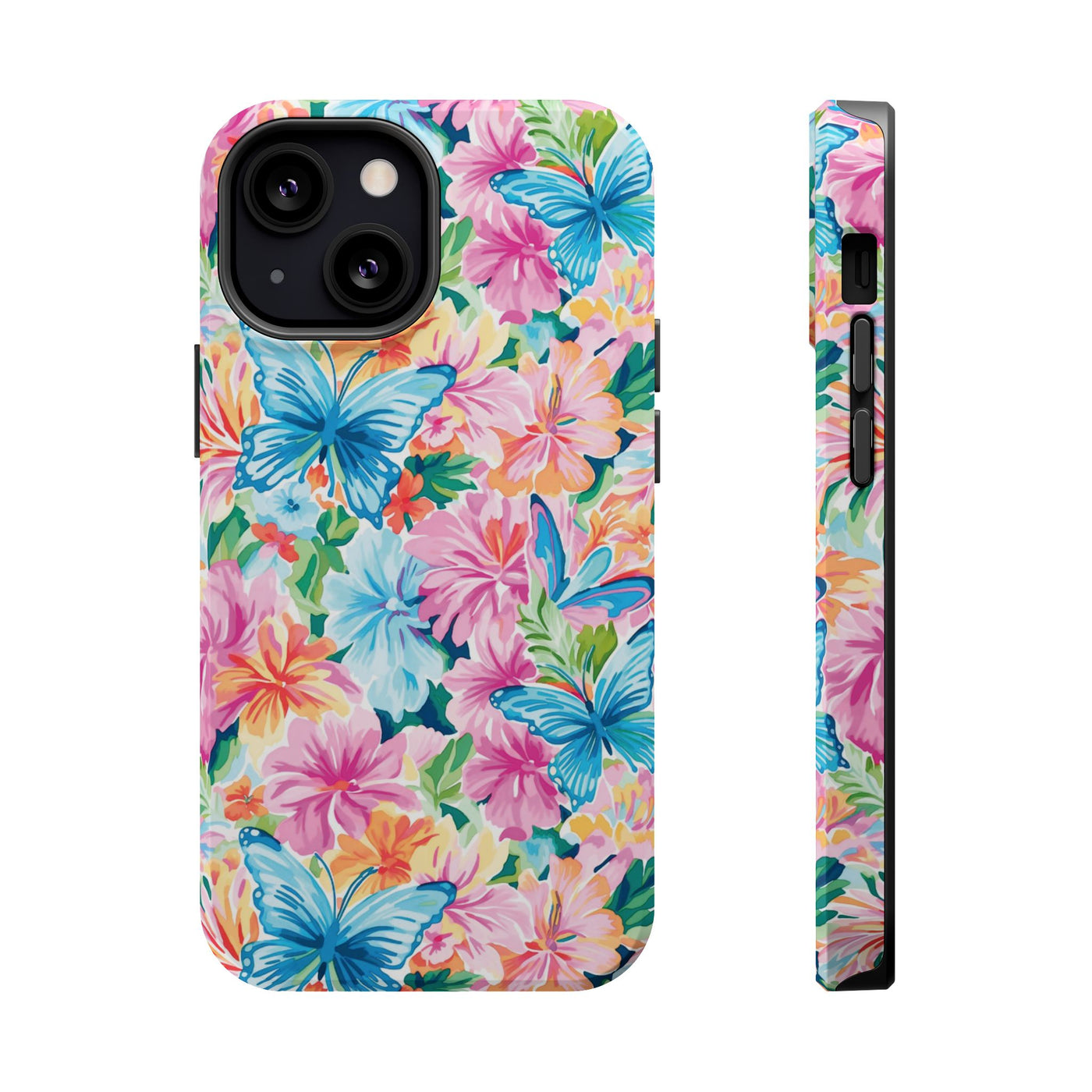 Butterflies Flowers Magsafe Cute Phone Case for Iphone Gift for Her, iPhone 16 Case iPhone 15 Pro Max Case, Iphone 14, Iphone 14 Pro Max, 13, 12