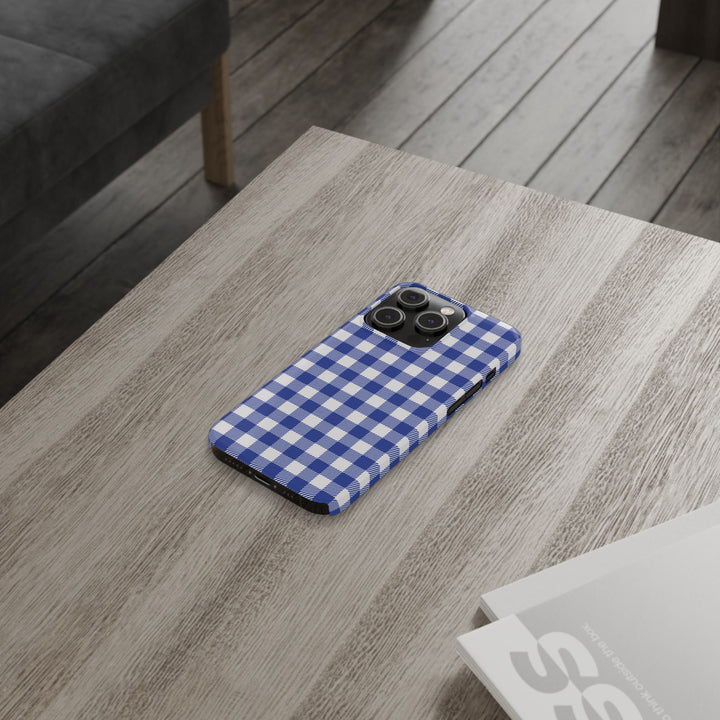 Slim Blue Gingham Gift for Her Cute Phone Cases for Iphone 16 Pro Max | iPhone 15 Case | iPhone 15 Pro Max Case, Iphone 14, 13, 12, 11, 10, 8, 7 - Studio40ParkLane