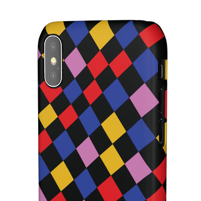 Colorful Checkerboard Cute Phone Case - Sleek Snap - for iPhone 16 15 14 13 12 11 Max Pro Plus Samsung Galaxy S24 S23 S22 S21 S20 Plus Ultra - Studio40ParkLane