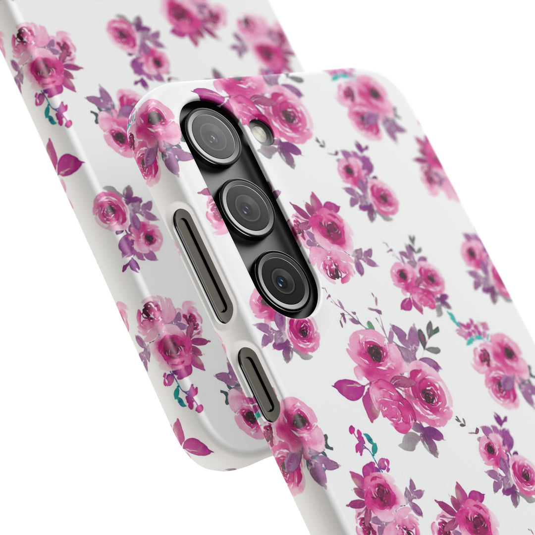 Sleek Snap Flowers Gift for Her Cute Phone Case for iPhone 16 15 14 13 12 11 X Xs Max Xr Pro Plus Samsung Galaxy S24 S23 S22 S21 S20 Ultra