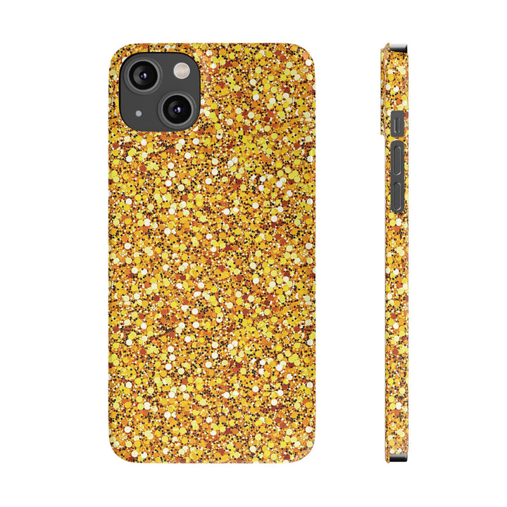 Slim Muted Gold Play on Faux Glitter Effect Cute Phone Cases for Iphone 16 Pro Max | iPhone 15 Case | iPhone 15 Pro Max Case, Iphone 14, Iphone 14 Pro Max, Iphone 13 12 11 8 7 - Studio40ParkLane