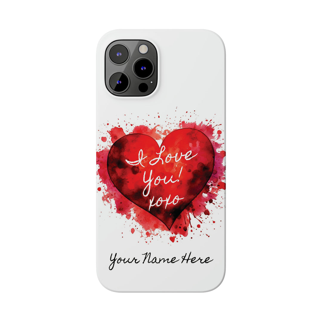 Slim Personalized Slim Cute iPhone Cases - | iPhone 15 Case | iPhone 15 Pro Max Case, Iphone 14 Case, Iphone 14 Pro Max, Iphone 13, Valentine Heart Love - Studio40ParkLane