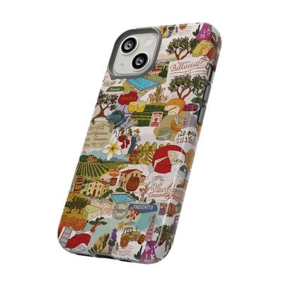Italy Tuscany Coquette Collage Tough Premium Phone Case - For iPhone 17 Pro Max iPhone 16 Pro iPhone 15 Iphone 14 Plus 13 Pro 12 11 10 XR - Studio40ParkLane