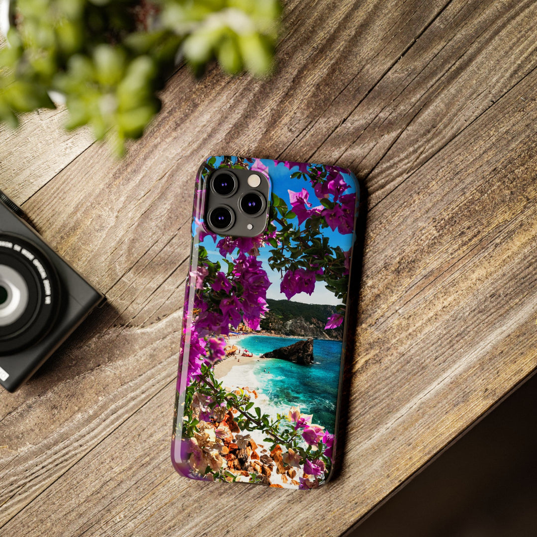 Slim Bougainvillea Sea View Cute Phone Cases for Iphone | iPhone 15 Case | iPhone 15 Pro Max Case, Iphone 14, Iphone 14 Pro Max, Iphone 13 - Studio40ParkLane