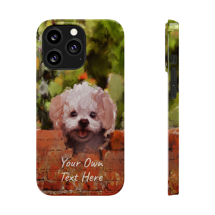 Slim Personalized Cute iPhone Cases - | iPhone 15 Case | iPhone 15 Pro Max Case, Iphone 14 Case, Iphone 14 Pro Max, Iphone 13, Bichon Frise Dog - Studio40ParkLane