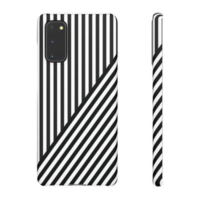 Aesthetic Black White Stripes Cute Phone Case Sleek Snap - For iPhone 17 Pro Max iPhone 16 Pro iPhone 15 Iphone 14 Plus 13 Pro 12 11 10 Gift - Studio40ParkLane