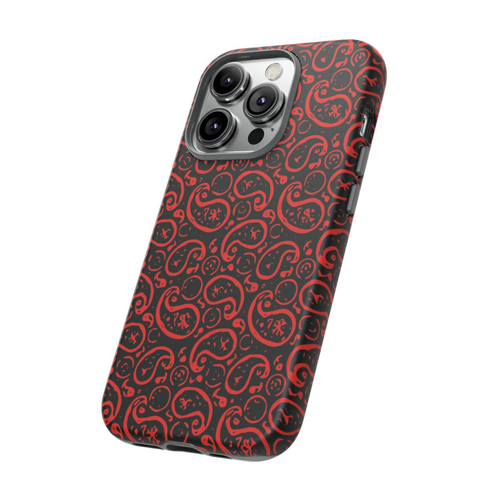 Cute IPhone Case | iPhone 15 Case | iPhone 15 Pro Max Case, Iphone 14 Case, Iphone 14 Pro Max Case IPhone Case for Art Lovers, Paisley Red - Studio40ParkLane