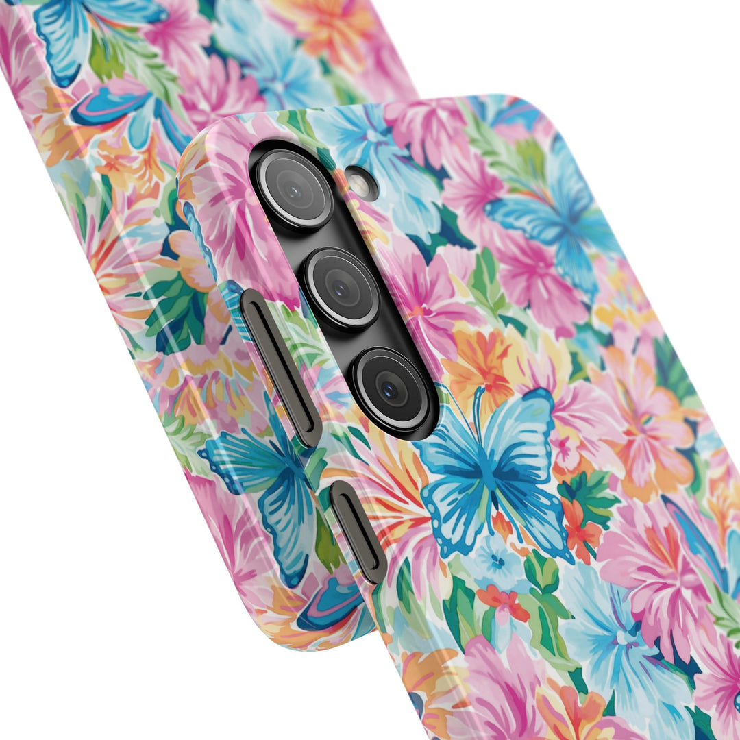 Sleek Snap Butterflies Flowers Cute Phone Case for iPhone 16 15 14 13 12 11 X Xs Max Xr Pro Plus Samsung Galaxy S24 S23 S22 S21 S20 Ultra