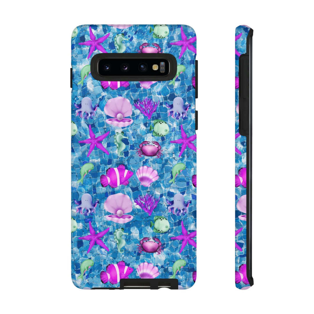 Cute Samsung Phone Case | Aesthetic Samsung Phone Case | Galaxy S23, S22, S21, S20 | Blue Pink Under The Sea, Protective Phone Case - Studio40ParkLane